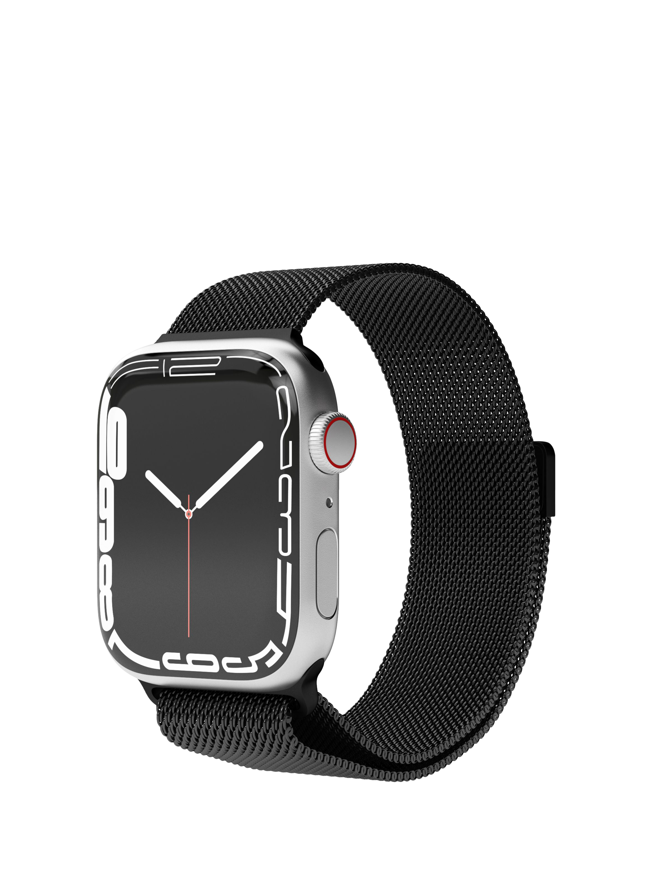 Silver apple watch with black milanese loop online