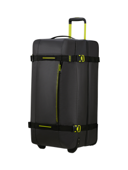 American Tourister Urban Track 2-Wheel 78.5cm Duffle Large Suitcase, Black/Lime, Black/Lime