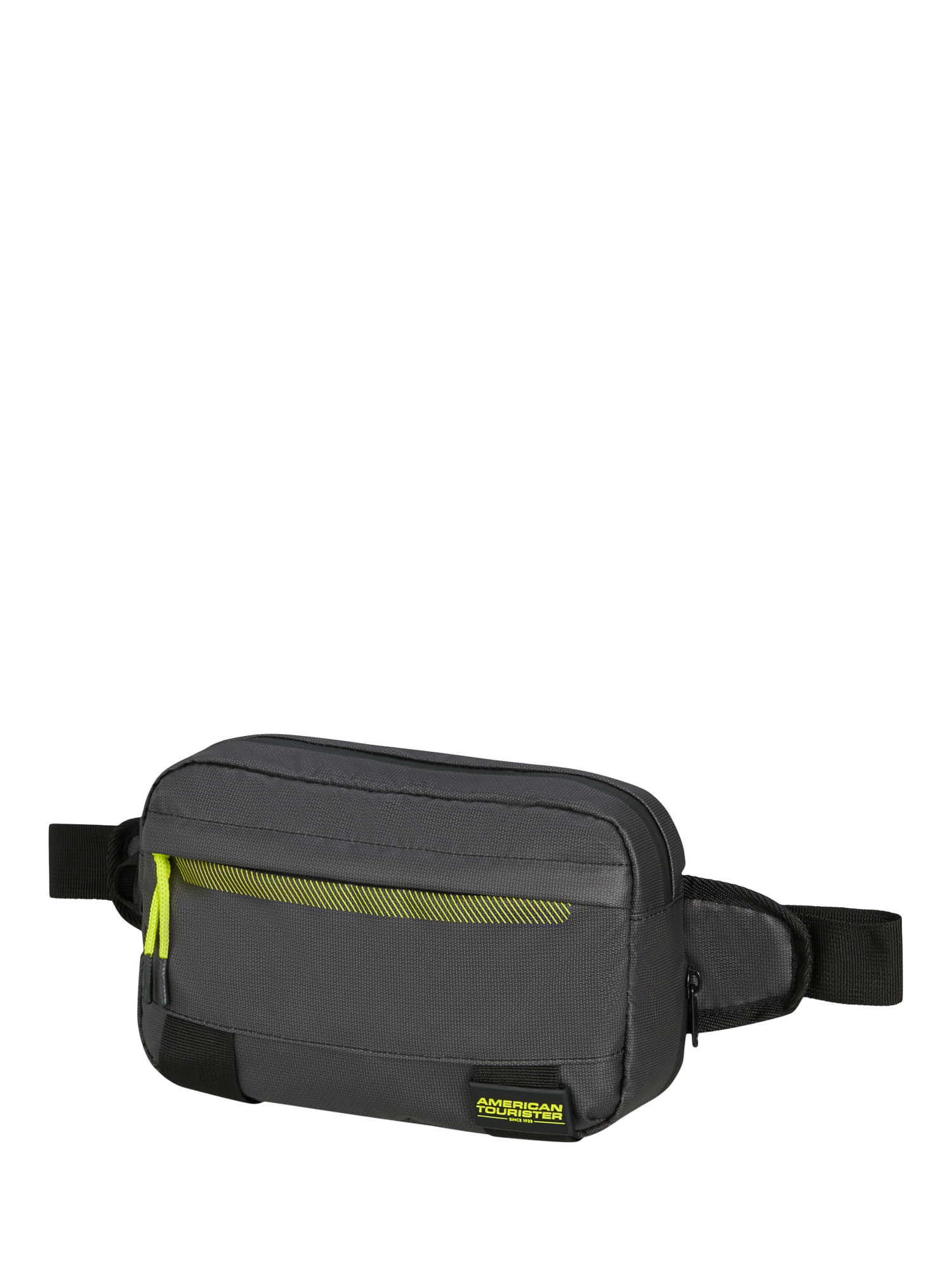 Product image 1 of 6, which shows American Tourister Urban Track Sling Bag, Black/Lime