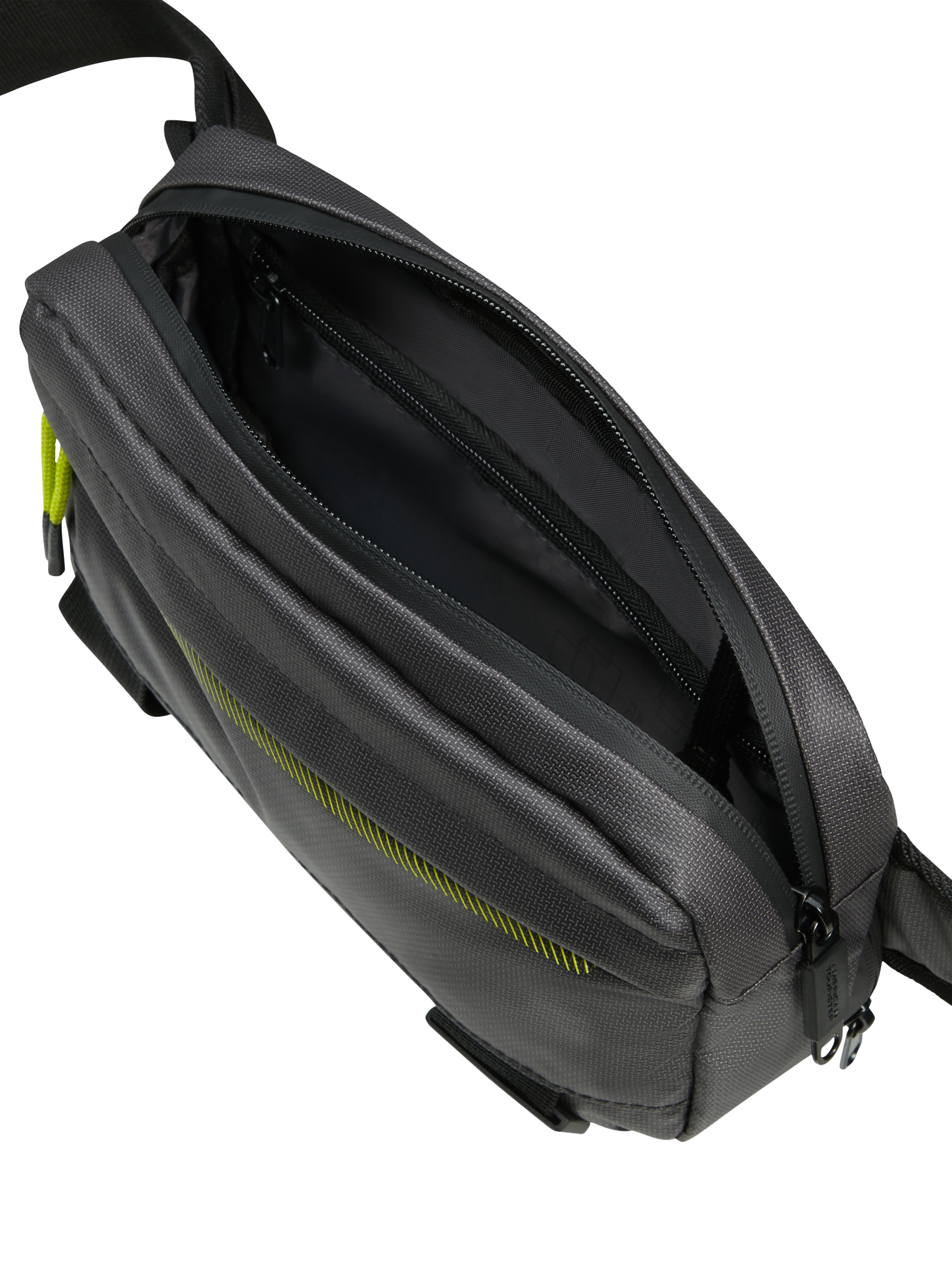 Product image 5 of 6, which shows American Tourister Urban Track Sling Bag, Black/Lime