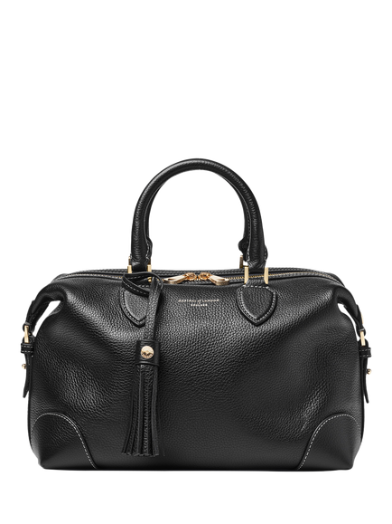 Aspinal of London Hudson Pebble Leather Midi Bag - view 2, Black