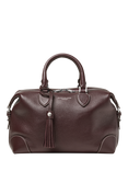 Aspinal of London Hudson Small Grain Milled Pebble Leather Bowling Bag