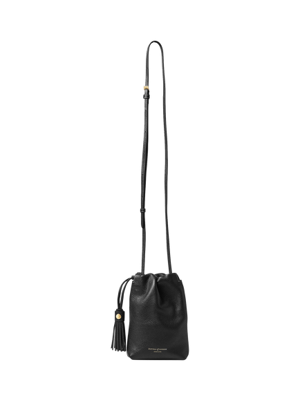 Aspinal of London Soho Pebble Leather Crossbody Pouch Bag - view 2, Black