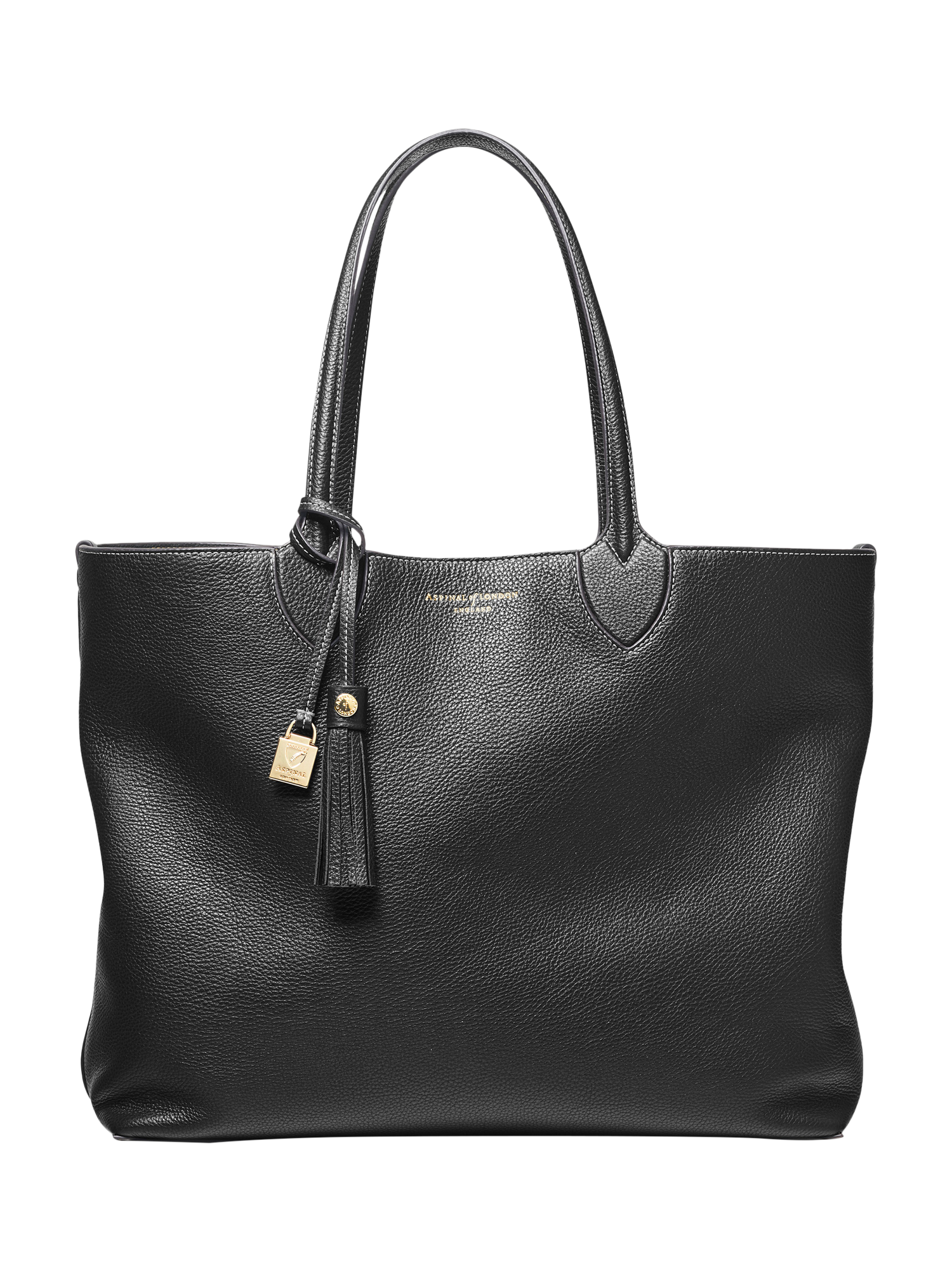 Aspinal of London Hudson Small Grain Milled Pebble Leather Oversized Tote Bag