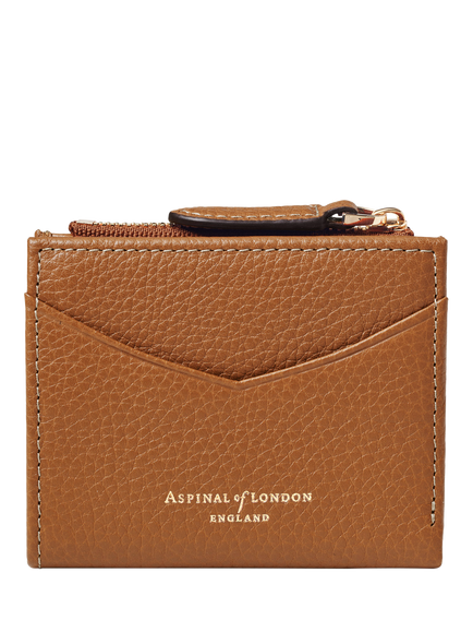 Aspinal of London Hudson Leather Card Holder, Tan