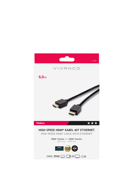 Vivanco 4K HDMI Cable, 5m - view 2, 