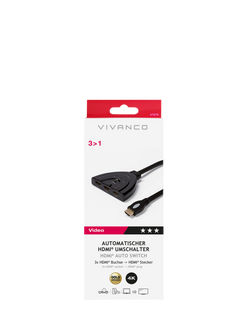 Vivanco Automatic 3-Way HDMI Switcher - view 2, 