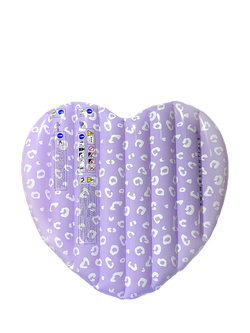 Swim Essentials Lila Leopard Heart Pool Float, 