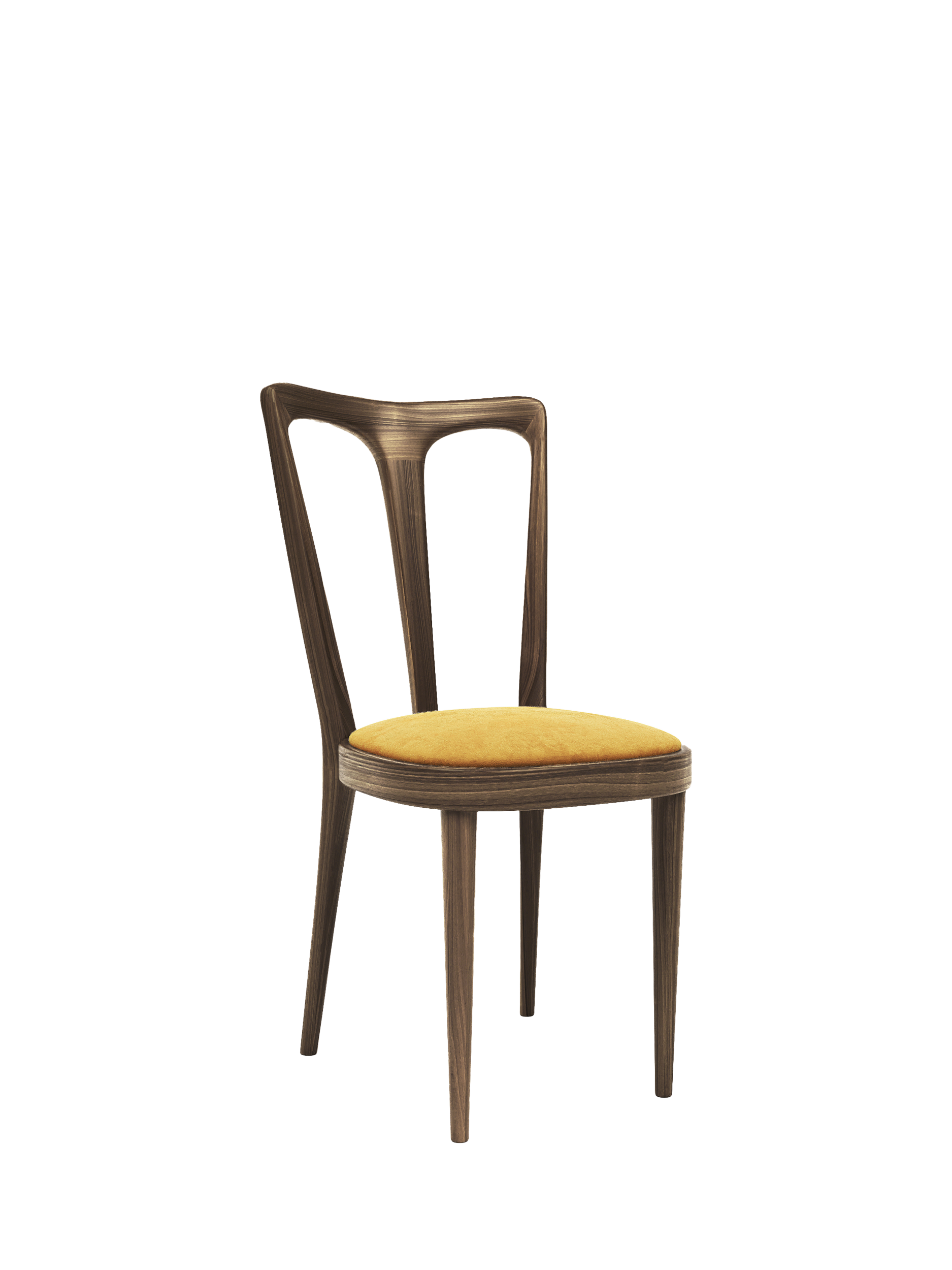 John Lewis Iris Dining Chair, Smoked Oak Leg, Ombra Saffron