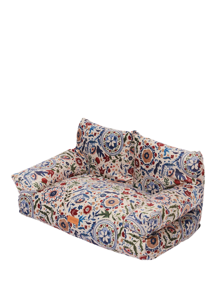 Joules Festival Floral Pet Sofa, Multi - view 2, Multi