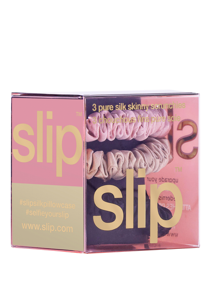 Slip® Pure Silk Skinny Scrunchies, Pack of 3 - view 2, 