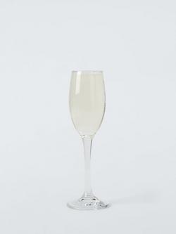 John Lewis Drink Champagne Glass Flute, Set of 4, 180ml, Clear - view 2, Clear