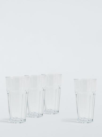 John Lewis Drink Glass Bistro Tumbler, Set of 4, 430ml, Clear, Clear