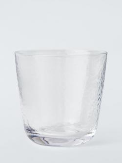 John Lewis X Deliciously Ella Hammered Glass Tumbler, Set of 2, 250ml, Clear - view 2, Grey