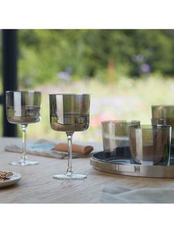 LSA International Lunar Glass Tumbler, Set of 2, 390ml, Grey - view 2, Irridescent