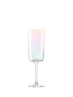 LSA International Iridescence Champagne Glass Flute, Set of 2, 210ml, Iridescenct, Iridescent