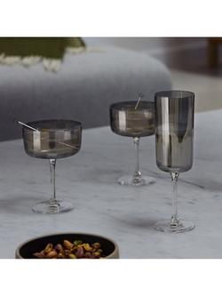 LSA International Lunar Coupe Cocktail Glass, Set of 2, 230ml, Grey - view 2, Grey