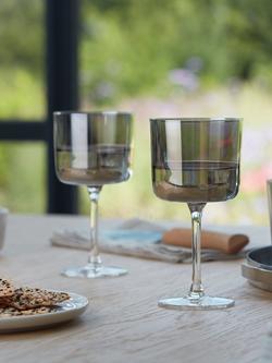 LSA International Lunar Wine Glass, Set of 2, 250ml, Grey - view 2, Irridescent