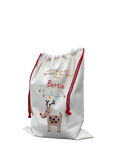 Solesmith Christmas Reindeer Personalised Toy Sack, Multi