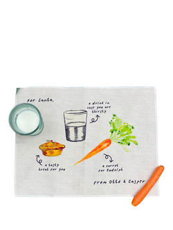 Solesmith Personalised Santa Treats Placemat, Multi, Multi