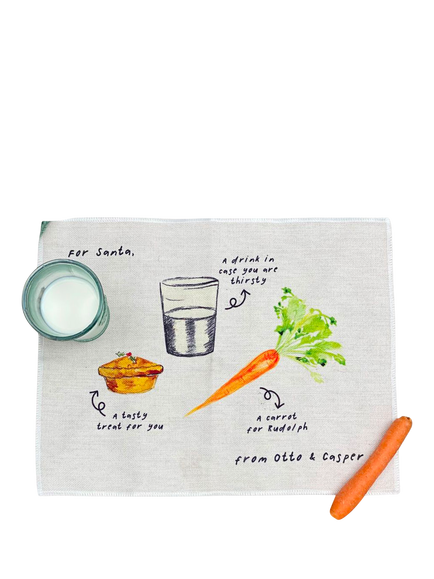 Solesmith Personalised Santa Treats Placemat, Multi, Multi