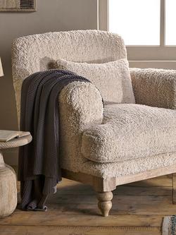 nkuku Otas Teddy Cotton Armchair, Off White - view 2, White Off White