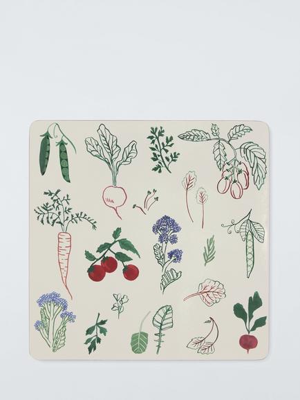 John Lewis X Deliciously Ella Cork-Backed Placemat, White, White