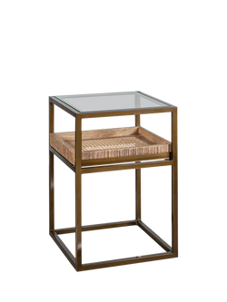 Nkuku Luzon Side Table, Metallic Brass, Metallic Brass