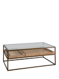 Nkuku Luzon Display Coffee Table, Metallic Brass
