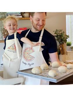 Solesmith Daddy & Me Personalised Pizza Apron, Multi - view 2, Multi
