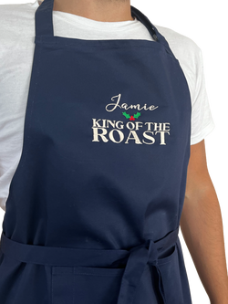 Solesmith Queen/King of the Roast Personalised Apron, Multi - view 2, Multi