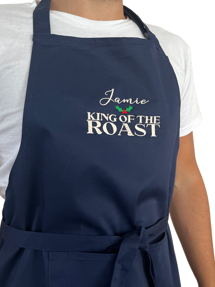 Solesmith Queen/King of the Roast Personalised Apron, Multi - view 2, Multi