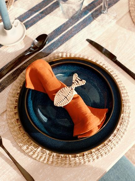 John Lewis Cotton Linen Blend Napkins, Set of 4 - view 2, Auburn