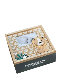 Solesmith Personalised Safari Child Keepsake Box, Multi, Multi