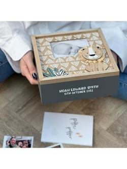 Solesmith Personalised Safari Child Keepsake Box, Multi - view 2, Multi