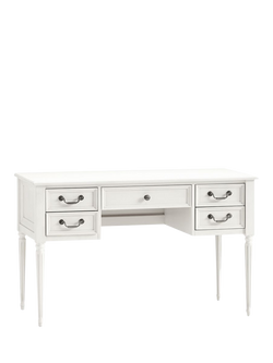 Pottery Barn Kids Blythe 5 Drawer Wood Desk, French White, French White