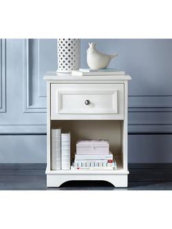 Pottery Barn Kids Fillmore Single Drawer Wooden Bedside Table, Simply White - view 2, Simply White