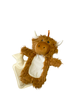 Solesmith Highland Cow Personalised Hot Water Bottle, Multi