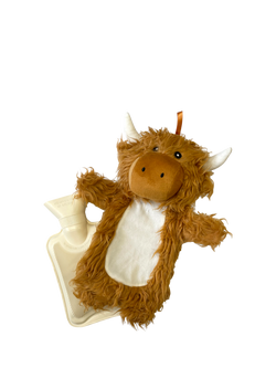 Solesmith Highland Cow Personalised Hot Water Bottle, Multi, Multi