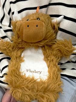 Solesmith Highland Cow Personalised Hot Water Bottle, Multi - view 2, Multi