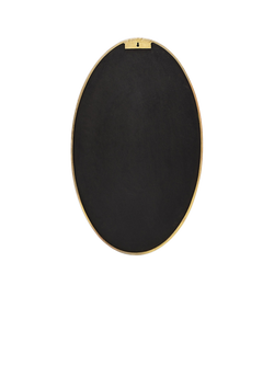 Nkuku Almora Oval Aluminium Wall Mirror, 85 x 52cm, Metallic Brass - view 2, Metallic Brass