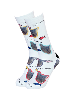 Solesmith Cat Parent Photo Personalised Socks, Multi, Multi