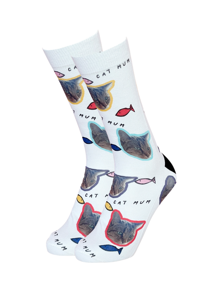Solesmith Cat Parent Photo Personalised Socks, Multi, Multi