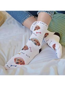 Solesmith Dog Parent Photo Personalised Socks, Multi - view 2, Multi