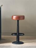 Nkuku Narwana Round Stool, Brown