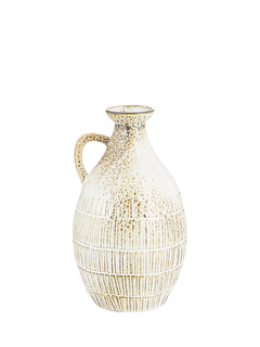 Nkuku Anjuna Large Decorative Ceramic Jug, Black