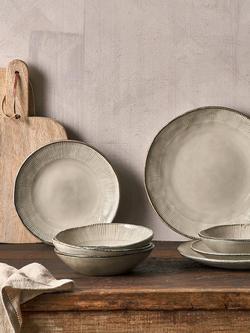 Nkuku Malia Dinnerware Set, 12 Piece, Natural Cream, Natural Cream