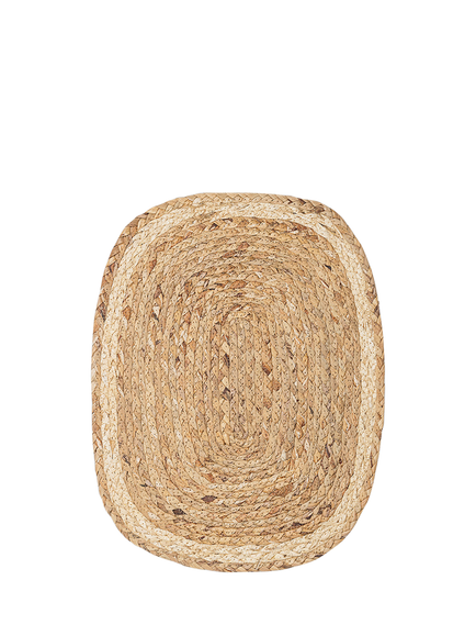 Nkuku Lam Water Hyacinth Woven Rectangular Placemat, Set of 4, Natural, Natural Natural