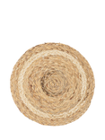 Nkuku Lam Water Hyacinth Woven Round Placemat, Set of 4, Natural