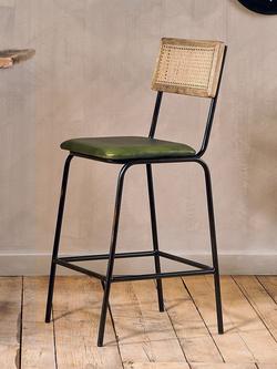 Nkuku Iswa Counter Chair - view 2, Green Mid